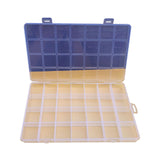 Clear Plastic Storage Box 28 Grids ABS Transparent Small Item Organizer Box for Jewelry Hair Ties
