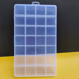 Clear Plastic Storage Box 28 Grids ABS Transparent Small Item Organizer Box for Jewelry Hair Ties