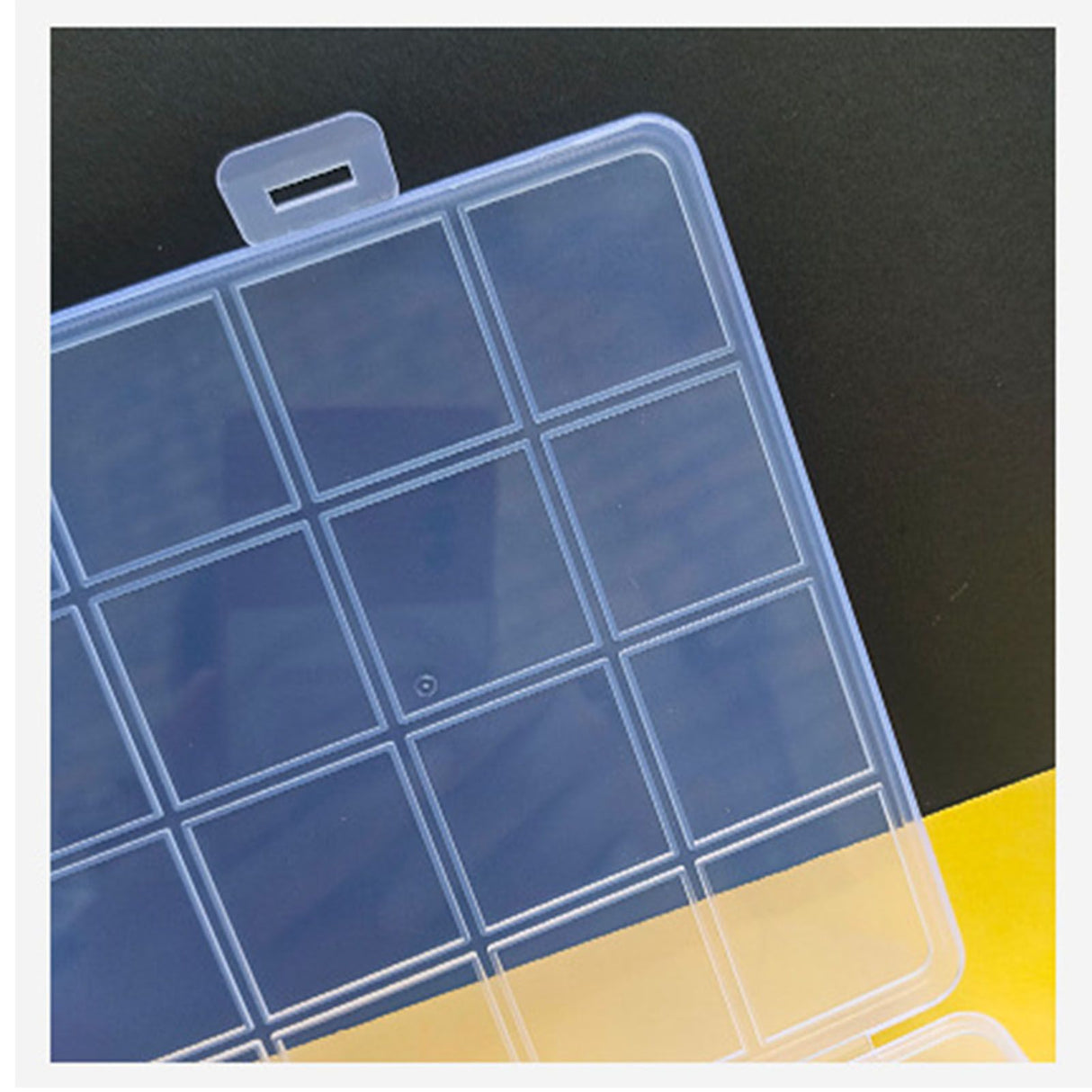 Clear Plastic Storage Box 28 Grids ABS Transparent Small Item Organizer Box for Jewelry Hair Ties