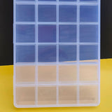 Clear Plastic Storage Box 28 Grids ABS Transparent Small Item Organizer Box for Jewelry Hair Ties