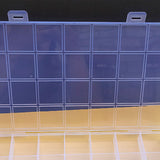 Clear Plastic Storage Box 28 Grids ABS Transparent Small Item Organizer Box for Jewelry Hair Ties