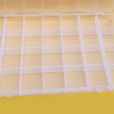 Clear Plastic Storage Box 28 Grids ABS Transparent Small Item Organizer Box for Jewelry Hair Ties