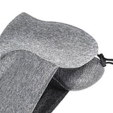 Hooded U Shaped Pillow Removable Neck Protection Memory Cotton Neck Travel Pillow for Home Outdoor Travel Car Grey U043‑3 - Extra Image