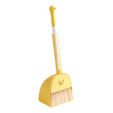 Kids Mini Broom Dustpan Set Children Cartoon Broom Cleaning Tool Home Baby Learn Sweeping Toys - Front View