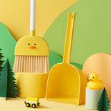 Kids Mini Broom Dustpan Set Children Cartoon Broom Cleaning Tool Home Baby Learn Sweeping Toys