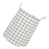 Foldable Dirty Clothes Basket Household Cotton Linen Dirty Laundry Basket Storage Basket Laundry Organizer White Squares