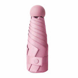 6 Ribs Folding Umbrella Five Fold UV Proof Sunscreen Capsule Umbrella for Sunny Rainy Days Pink with Storage Box
