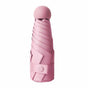 6 Ribs Folding Umbrella Five Fold UV Proof Sunscreen Capsule Umbrella for Sunny Rainy Days Pink with Storage Box