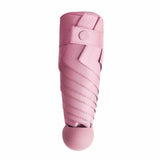6 Ribs Folding Umbrella Five Fold UV Proof Sunscreen Capsule Umbrella for Sunny Rainy Days Pink with Storage Box