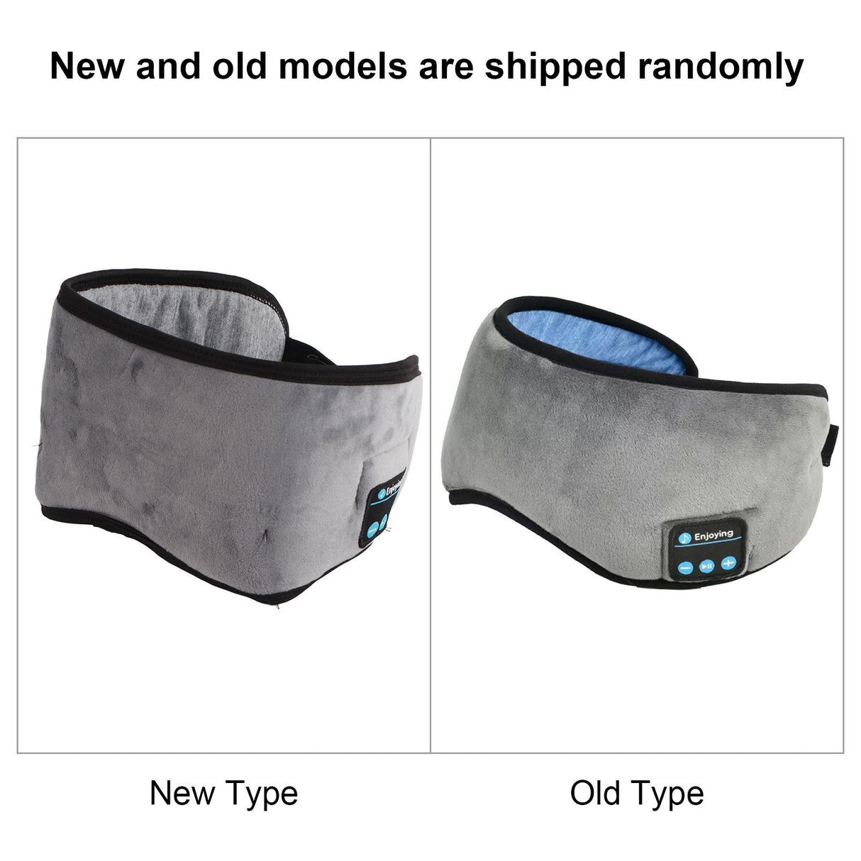 Smart Eye Mask Wireless Bluetooth 5.0 Music Communication Light Shading for Sleep Grey