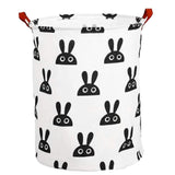 Laundry Basket Cute Rabbit Cotton 40x40x50cm Dirty Clothes Hamper Storage Basket Waterproof Lining Bin