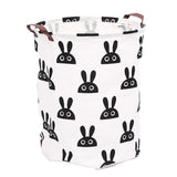 Laundry Basket Cute Rabbit Cotton 40x40x50cm Dirty Clothes Hamper Storage Basket Waterproof Lining Bin