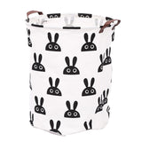 Laundry Basket Cute Rabbit Cotton 40x40x50cm Dirty Clothes Hamper Storage Basket Waterproof Lining Bin