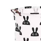 Laundry Basket Cute Rabbit Cotton 40x40x50cm Dirty Clothes Hamper Storage Basket Waterproof Lining Bin