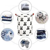 Laundry Basket Cute Rabbit Cotton 40x40x50cm Dirty Clothes Hamper Storage Basket Waterproof Lining Bin - Extra Image