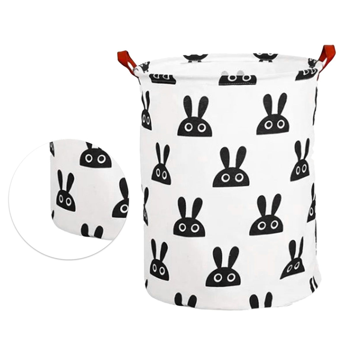 Laundry Basket Cute Rabbit Cotton 40x40x50cm Dirty Clothes Hamper Storage Basket Waterproof Lining Bin