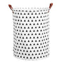 Laundry Basket Cotton Linen 40x40x50cm Dirty Clothes Hamper Storage Basket Waterproof Lining Bin