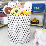 Laundry Basket Cotton Linen 40x40x50cm Dirty Clothes Hamper Storage Basket Waterproof Lining Bin - 45-Degree Angle