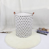 Laundry Basket Cotton Linen 40x40x50cm Dirty Clothes Hamper Storage Basket Waterproof Lining Bin
