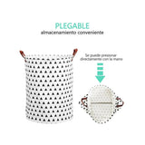 Laundry Basket Cotton Linen 40x40x50cm Dirty Clothes Hamper Storage Basket Waterproof Lining Bin