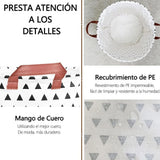 Laundry Basket Cotton Linen 40x40x50cm Dirty Clothes Hamper Storage Basket Waterproof Lining Bin - Extra Image