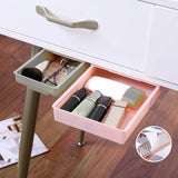 Under Desk Drawer Storage Box Security Punch Free Hidden Self Adhesive Pencil Tray Drawer for Stationery Makeup Pen Extra Large 25.5x20x4.2 / 10.0x7.9x1.7in