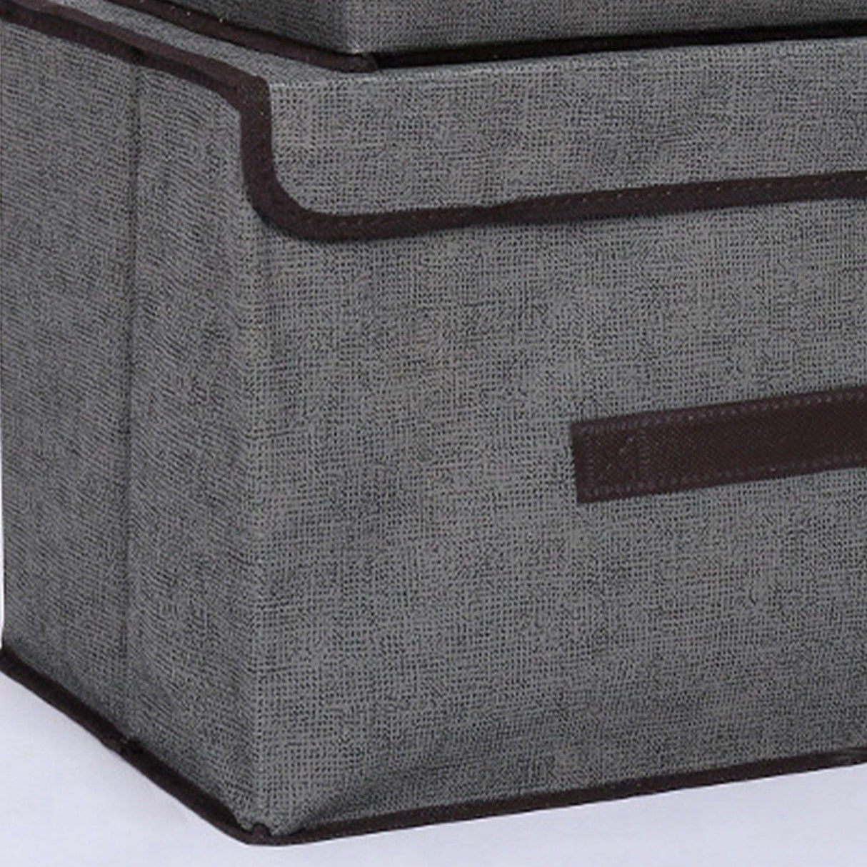 4 Pcs Non Woven Storage Box Case Dustproof Collapsible Two Large and Two Small for Household Home Grey