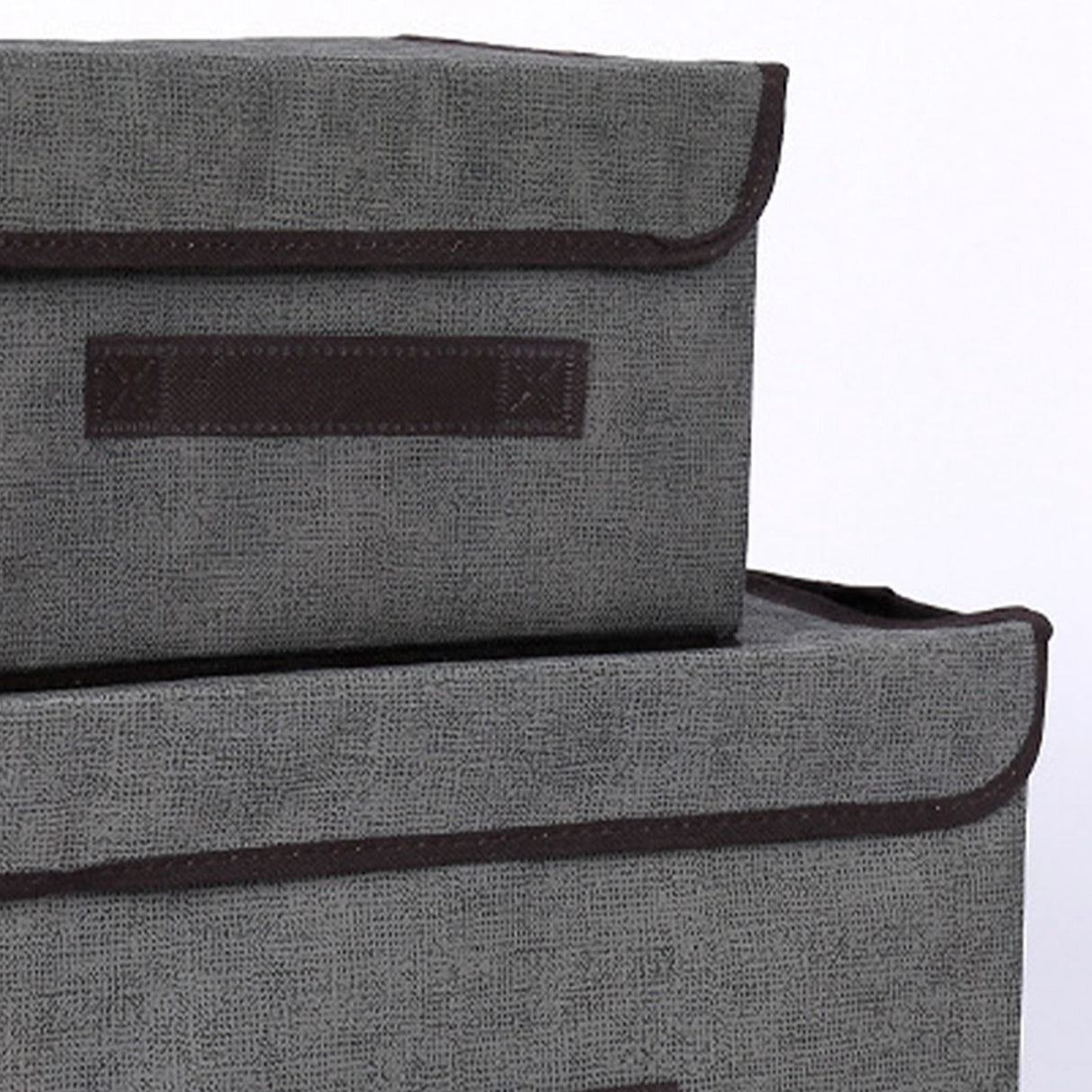 4 Pcs Non Woven Storage Box Case Dustproof Collapsible Two Large and Two Small for Household Home Grey