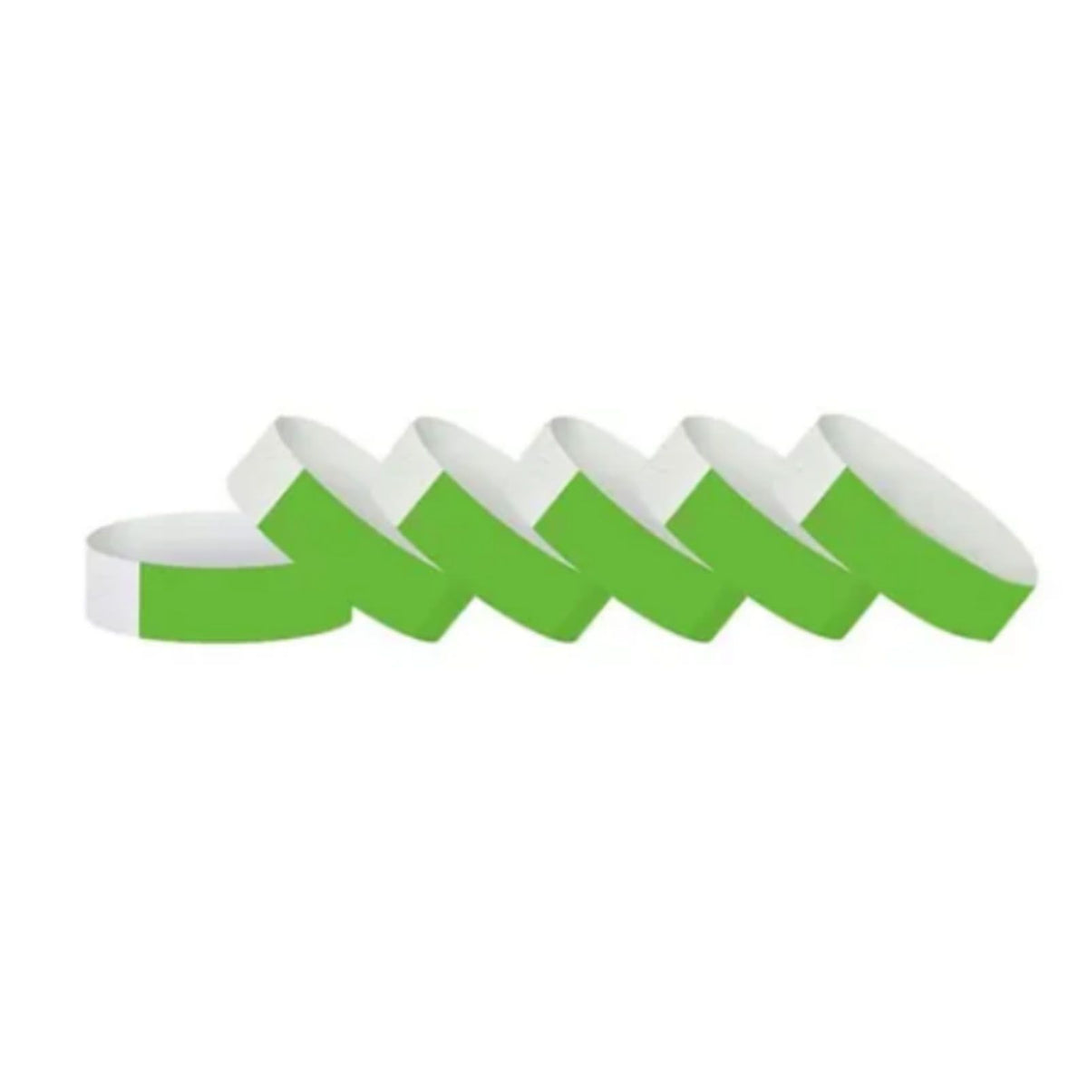 300pcs Synthetic Paper Wristbands Disposable Waterproof Paper Wrist Strap Event Wrist Bands for Amusement Park Green