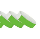 300pcs Synthetic Paper Wristbands Disposable Waterproof Paper Wrist Strap Event Wrist Bands for Amusement Park Green