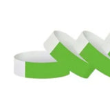 300pcs Synthetic Paper Wristbands Disposable Waterproof Paper Wrist Strap Event Wrist Bands for Amusement Park Green - Low Angle