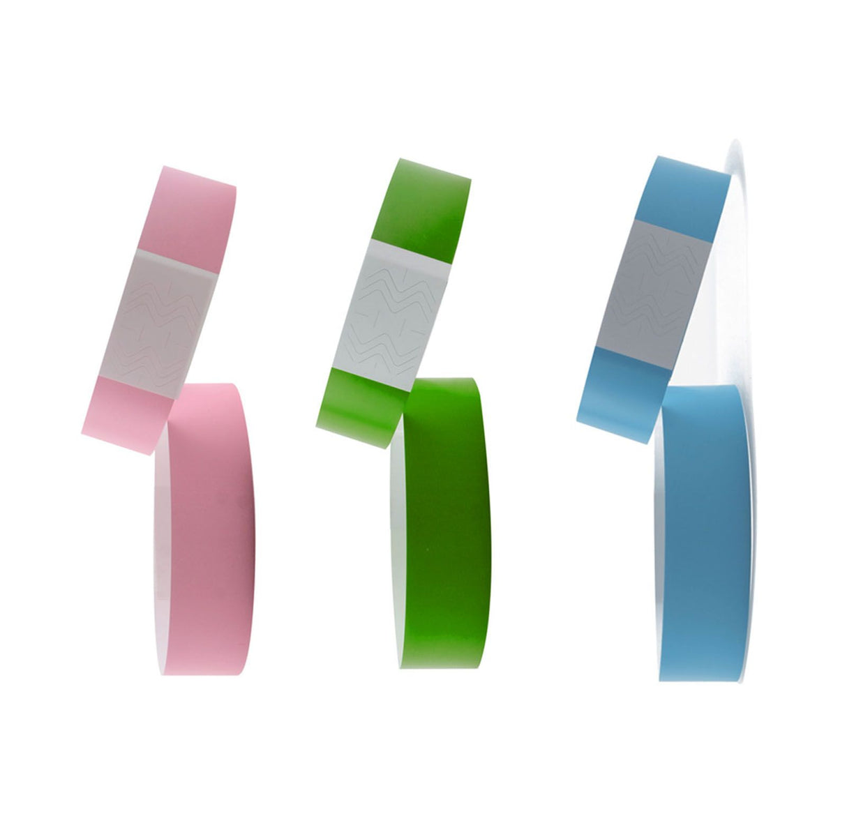 300pcs Synthetic Paper Wristbands Disposable Waterproof Paper Wrist Strap Event Wrist Bands for Amusement Park Green Pink Blue