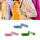 300pcs Synthetic Paper Wristbands Disposable Waterproof Paper Wrist Strap Event Wrist Bands for Amusement Park Green Pink Blue - Rear View
