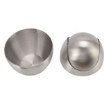 Desktop Trash Can Stainless Steel Egg Shape Mini Countertop Waste Bin with Swing Lid for Bathroom Bedroom - Extra Image
