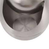 Desktop Trash Can Stainless Steel Egg Shape Mini Countertop Waste Bin with Swing Lid for Bathroom Bedroom