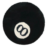 Living Room Flocked Carpet Anti Slip Sofa Table Floor Mat Dirt Resistant Bedroom Bedside Pad Black 60x60cm/23.6x23.6in