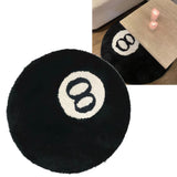 Living Room Flocked Carpet Anti Slip Sofa Table Floor Mat Dirt Resistant Bedroom Bedside Pad Black 60x60cm/23.6x23.6in