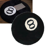 Living Room Flocked Carpet Anti Slip Sofa Table Floor Mat Dirt Resistant Bedroom Bedside Pad Black 60x60cm/23.6x23.6in