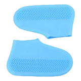 Waterproof Shoes Cover Silicone Non Slip Rain Shoe Covers Reusable Unisex Shoe Protector Overshoes for Outdoor Blue S