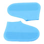 Waterproof Shoes Cover Silicone Non Slip Rain Shoe Covers Reusable Unisex Shoe Protector Overshoes for Outdoor Blue S
