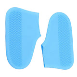 Waterproof Shoes Cover Silicone Non Slip Rain Shoe Covers Reusable Unisex Shoe Protector Overshoes for Outdoor Blue S - Extra Image