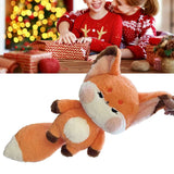 Fox Doll Cute Style Soft Plush Material Stuffed Cartoon Animal Toy for Kids Birthday Present Orange Full Length 60cm - Rear View