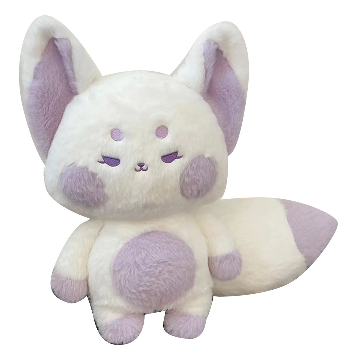 Fox Doll Cute Style Soft Plush Material Stuffed Cartoon Animal Toy for Kids Birthday Present Purple White Full Length 60cm
