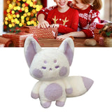 Fox Doll Cute Style Soft Plush Material Stuffed Cartoon Animal Toy for Kids Birthday Present Purple White Full Length 60cm - Top-Down View