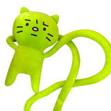 Plush Toy Shoulder Bag Cartoon Long Arm Anxiety Kitty Plush Purse Bag for Shopping Traveling - Front View
