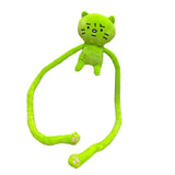 Plush Toy Shoulder Bag Cartoon Long Arm Anxiety Kitty Plush Purse Bag for Shopping Traveling - Top-Down View