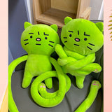 Plush Toy Shoulder Bag Cartoon Long Arm Anxiety Kitty Plush Purse Bag for Shopping Traveling - 45-Degree Angle