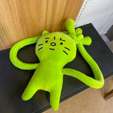 Plush Toy Shoulder Bag Cartoon Long Arm Anxiety Kitty Plush Purse Bag for Shopping Traveling - Rear View