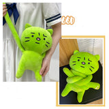 Plush Toy Shoulder Bag Cartoon Long Arm Anxiety Kitty Plush Purse Bag for Shopping Traveling - Extra Image