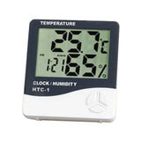 Mini Digital Thermometer Hygrometer Clock Indoor Room Temperature Humidity Gauge Meter Monitor - Side View